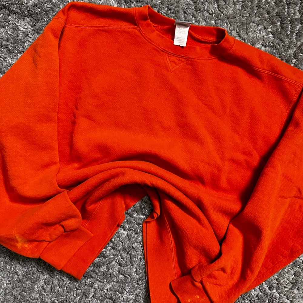Y2K Pro Spirit Essential Orange Crewneck